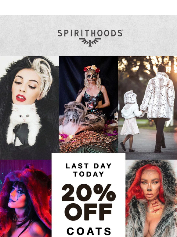 20% Off Coats Ends TODAY