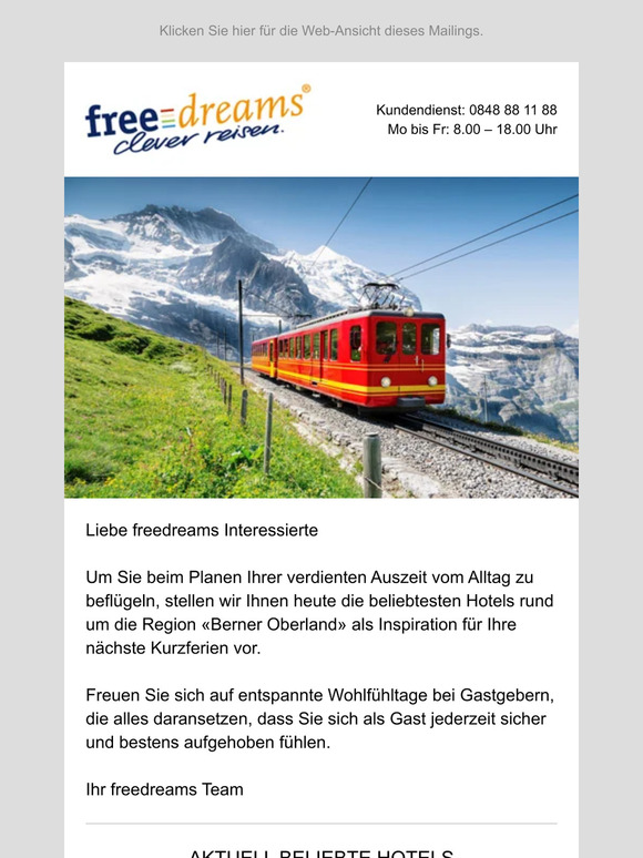 Wohlverdiente Auszeit in der Region «Berner Oberland»