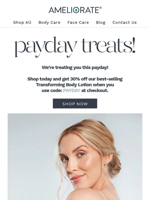 Enjoy 30% off this payday!