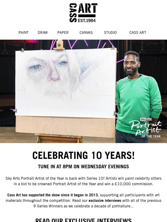 Cass Art Sky Arts & Cass Art celebrate a Decade of Portraits Milled