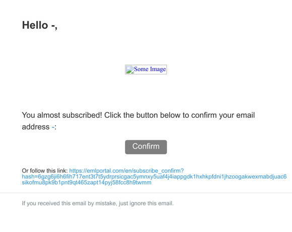 Confirm your subscribtion