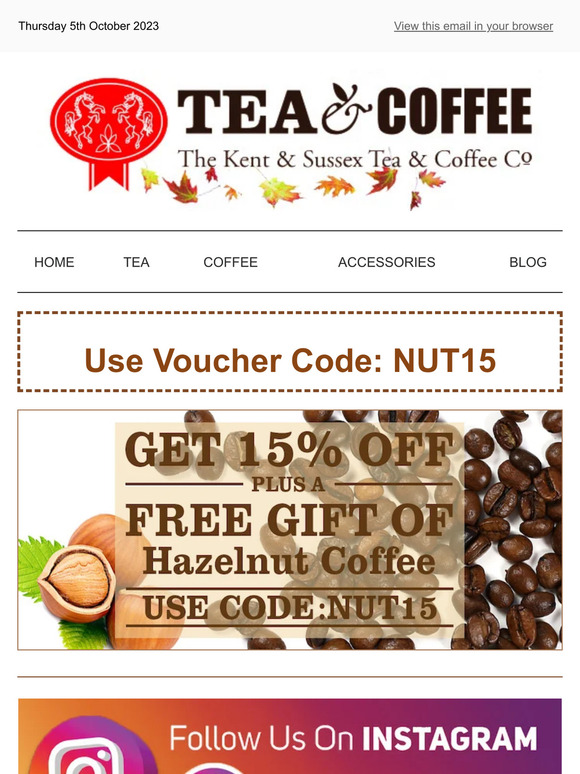 Get 15% OFF + FREE Hazelnut Coffee Gift 🌰