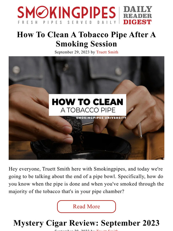 How To Clean A Tobacco Pipe After A Smoking Session