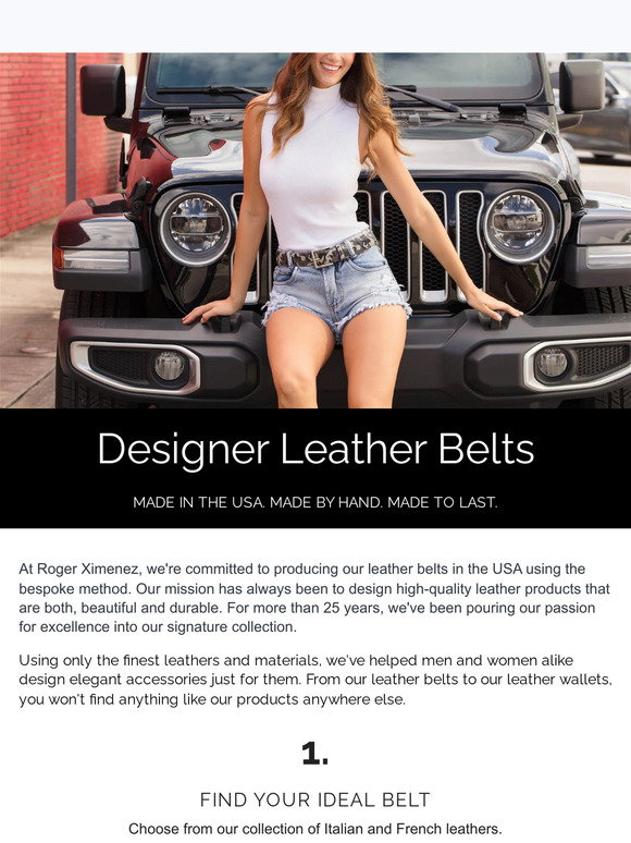 Roger Ximenez Designer Leather Belt