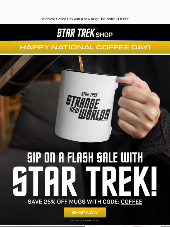 Star Trek: The Original Series Merry Trekmas Black Mug