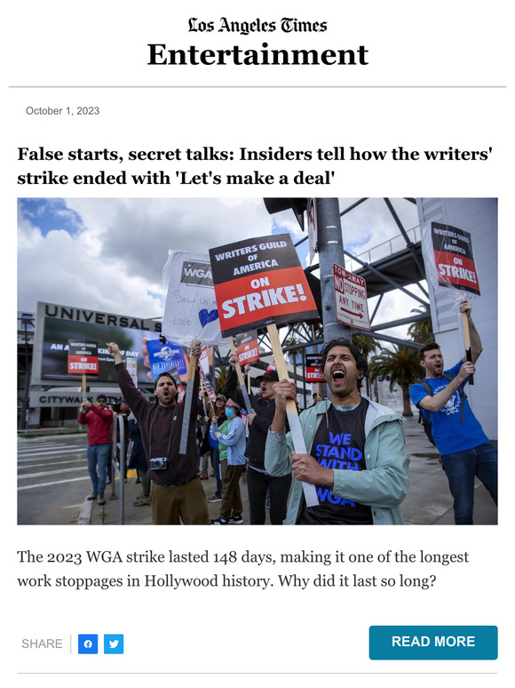 False starts, secret talks: How the writers' strike ended