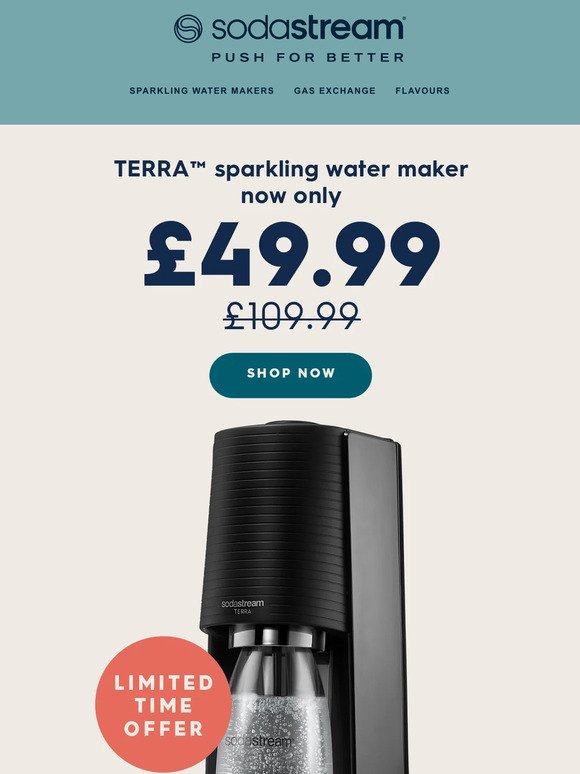 Over 50% OFF Terra Sparkling Water Maker