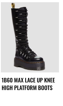 1B60 Max Lace Up Knee High Platform Boots