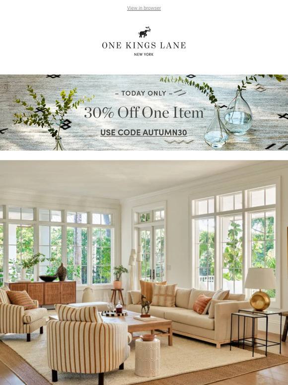 Final Hours: 30% Off One Item*
