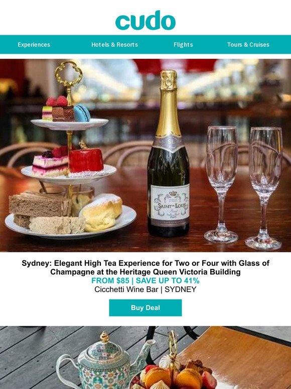 Sydney: Elegant High Tea Experience + Glass of Champagne at The Queen Victoria Building