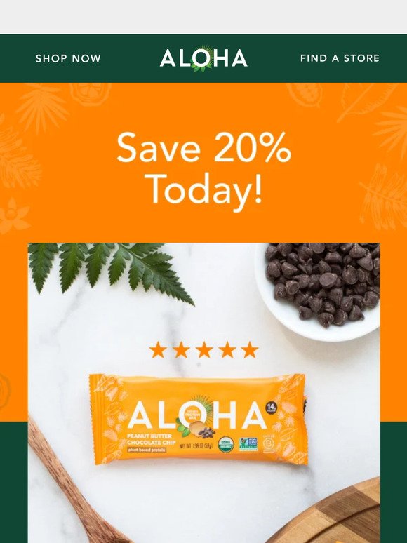Save 20% Today!