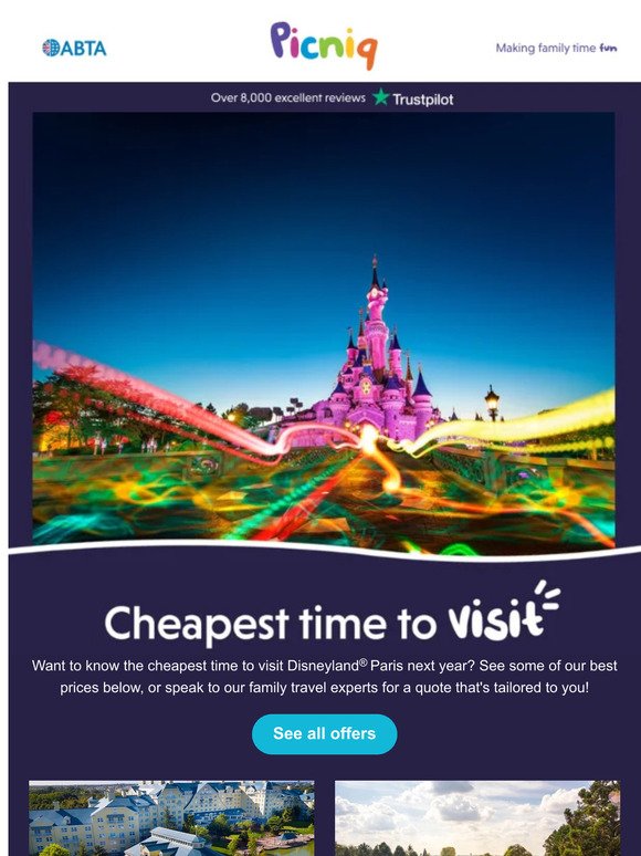 Cheapest time to visit Disneyland® Paris