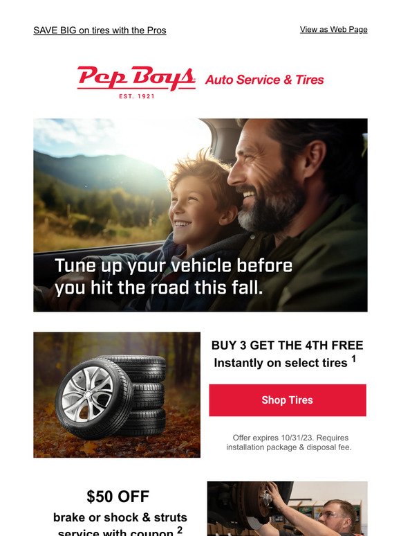Get your 4th tire FREE! 🚘