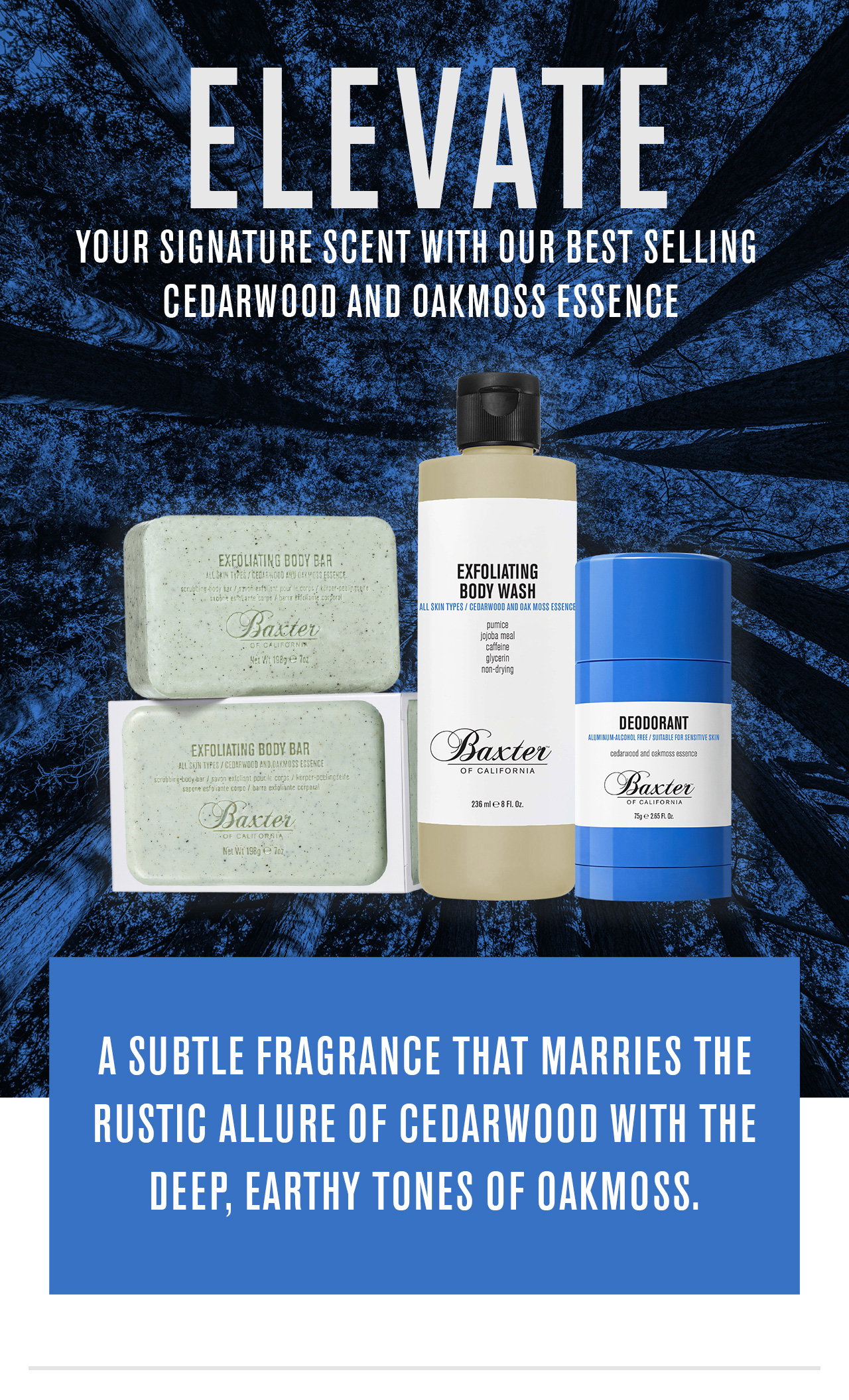 Baxter of California: Elevate your signature scent 🌳🌳🌳 | Milled