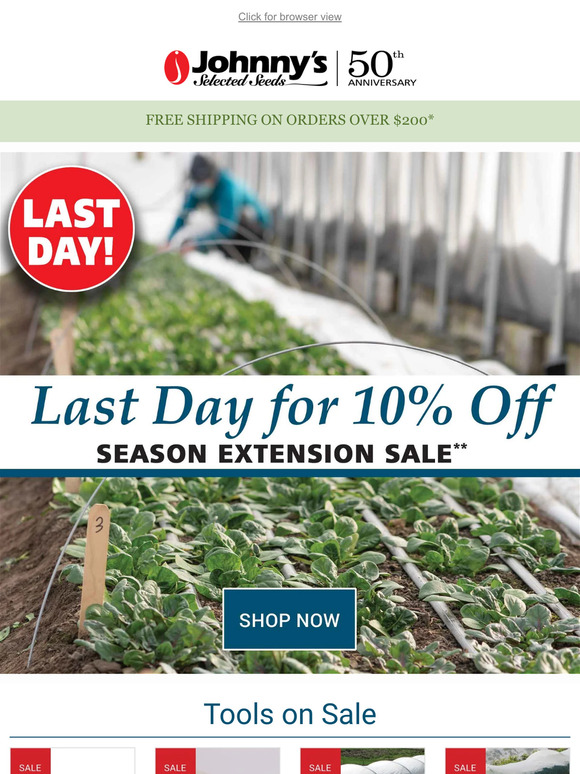 Ends Today—Season Extension Sale