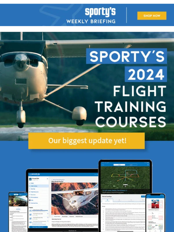 Sporty's Pilot Shop Sporty's 2024 Flight Training Courses Milled