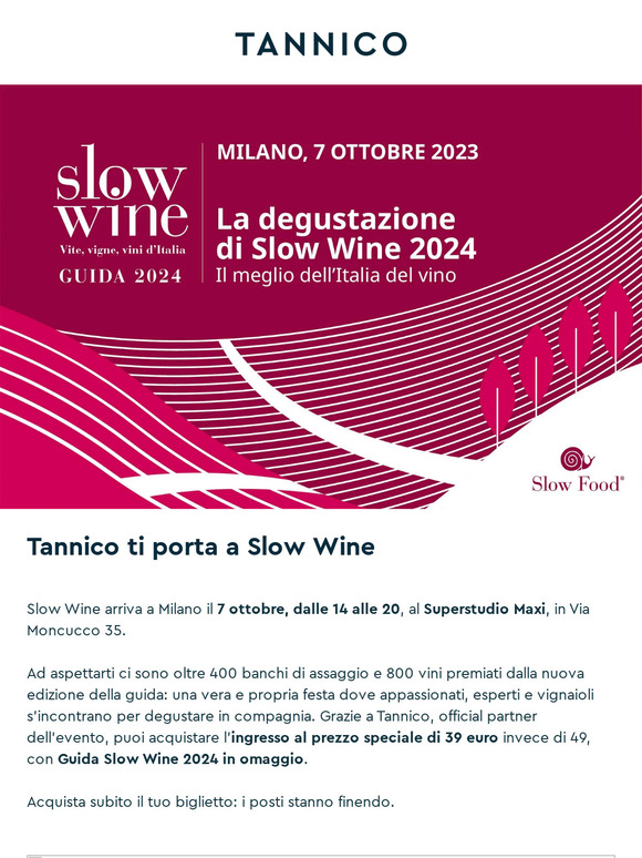 Slow Wine a Milano: entra con il nostro prezzo speciale