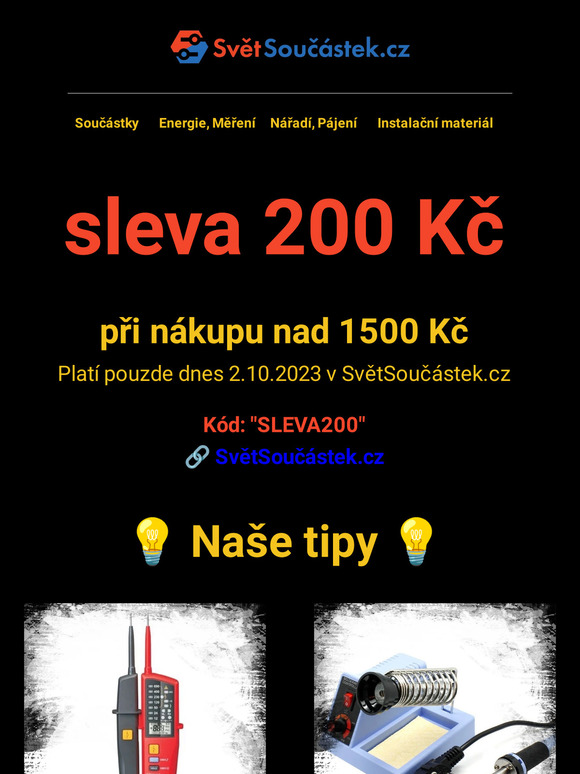 Máme pro Vás slevový kupón na 200 Kč!