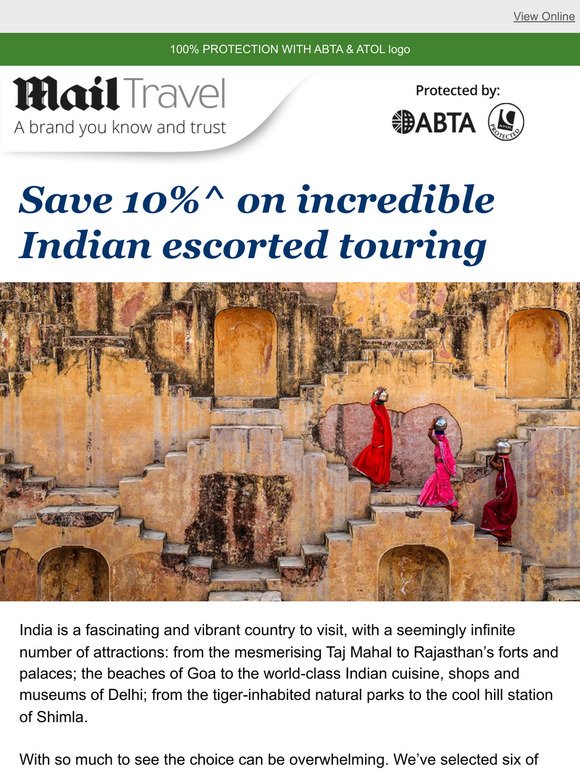 Discover India, now with 10% off!