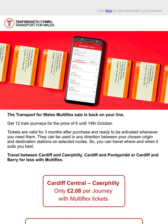 Multiflex train ticket sale now on