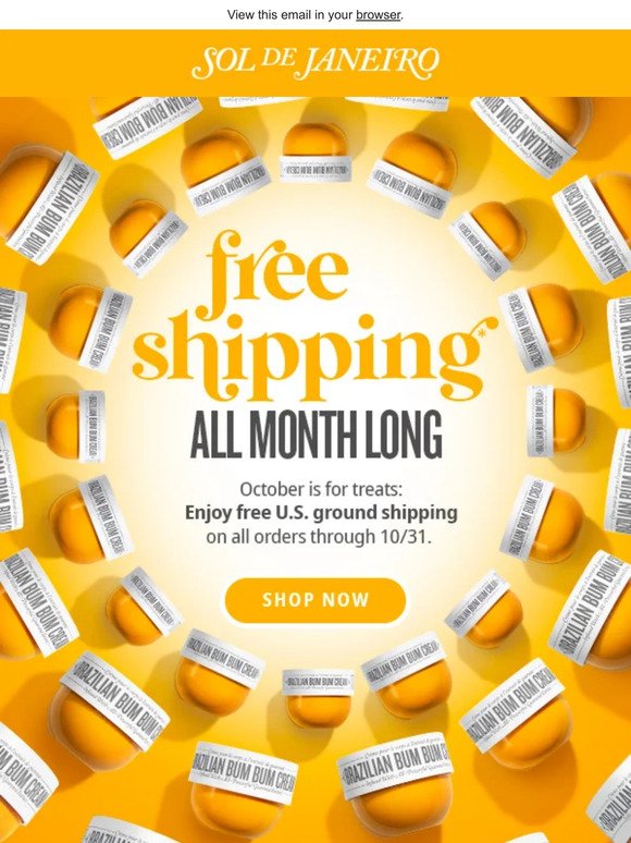 Free Shipping on all orders this month!