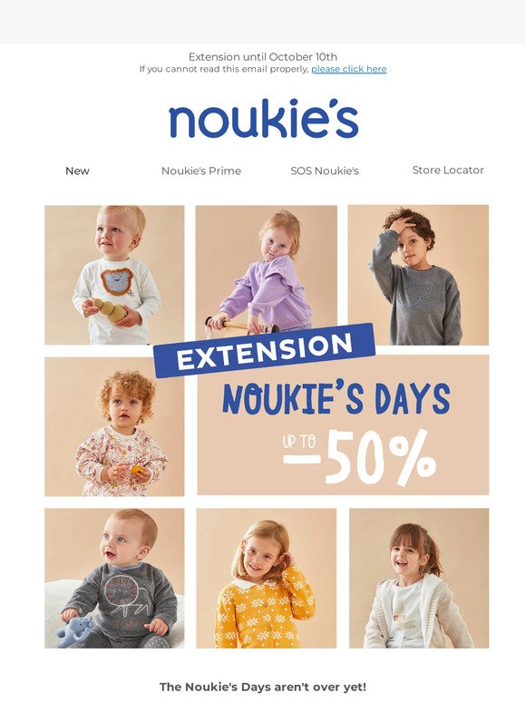 Noukie's Days extended 🥰 Up to 50% off!