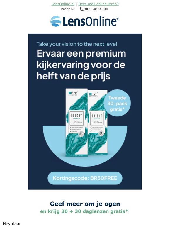 👉️30+30 gratis op EyeDefinition BRIGHTlenzen Milled
