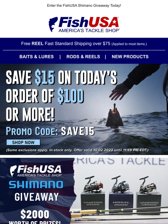 fishusa: Don't Forget: Save $15 Today & Enter the $2000 Prize Package ...