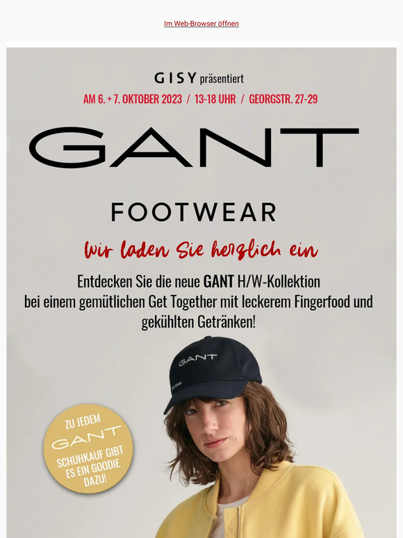 GANT-Event im Schuhhaus GISY am 06. + 07. 10. |  😍