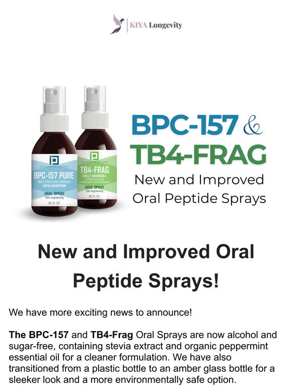 KIYA Longevity: Integrative Peptides Are Finally Back in Stock