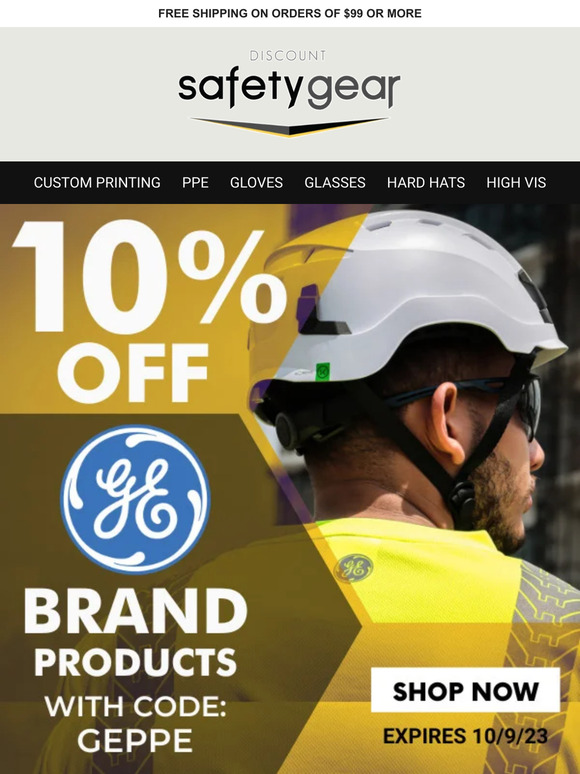 Discount Safety Gear New & Improved GE Hard Hats! Milled