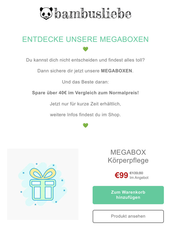 Nur für kurze Zeit: Unsere MEGABOXEN