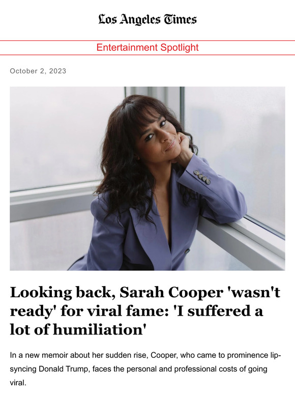 Trump comic Sarah Cooper and the cost of viral fame