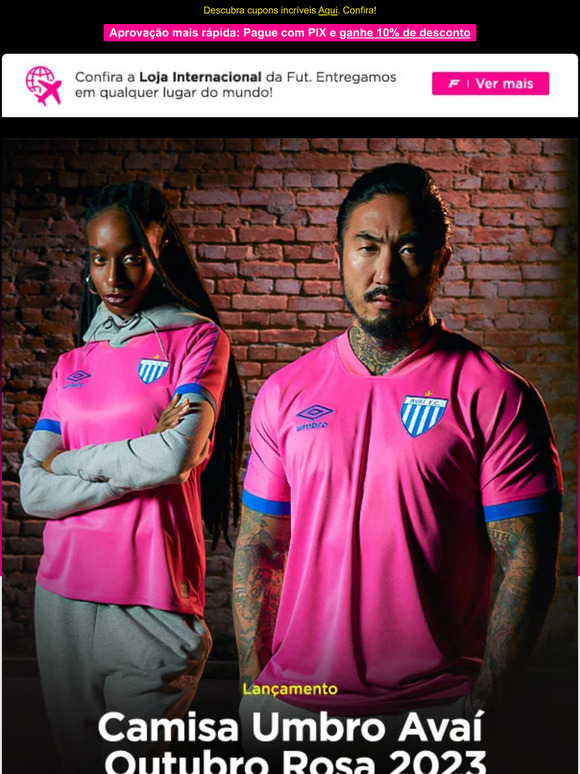 Camisa Umbro Grêmio Outubro Rosa 2023 Juvenil - FutFanatics