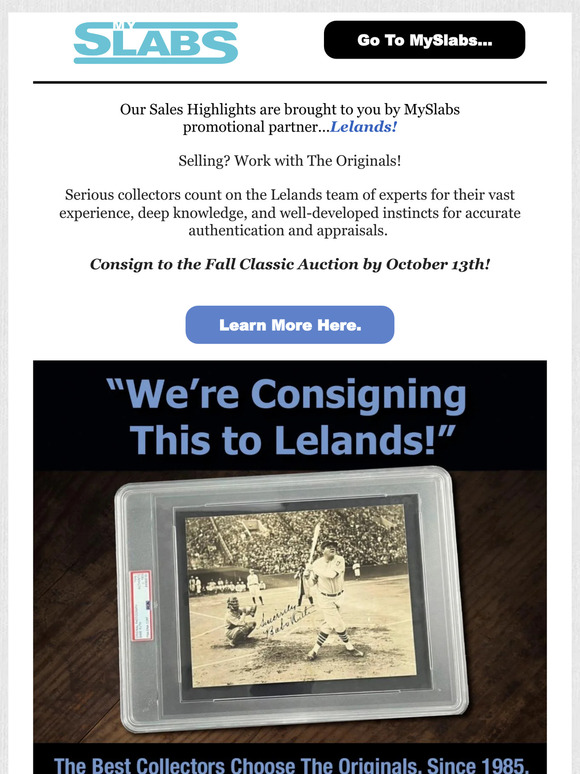 MySlabs Sales Highlights Allen, Zion, Gunnar, Gehrig and JORDAN! Milled