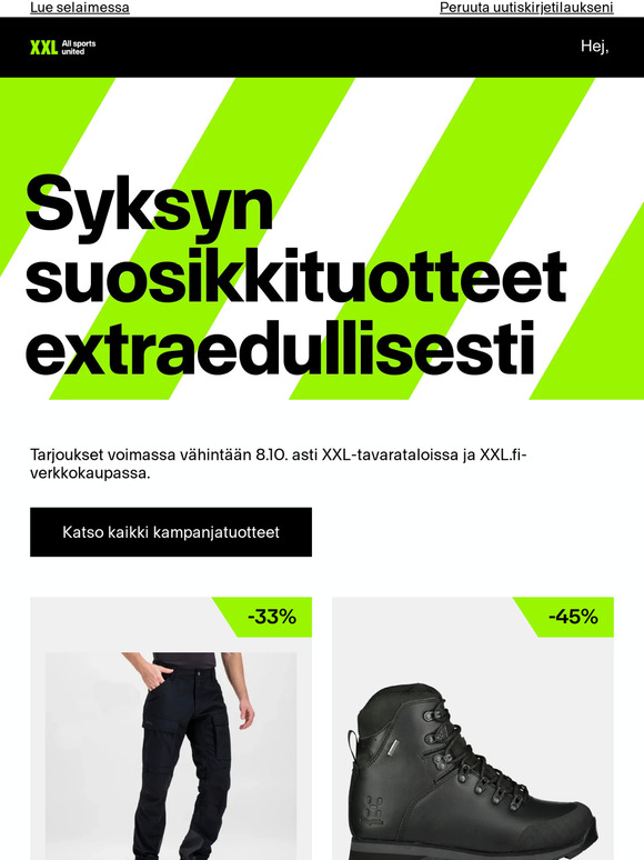 Uudet viikkotarjoukset! 🎉 Haglöfs-vaelluskengät -45% + PALJON MUUTA