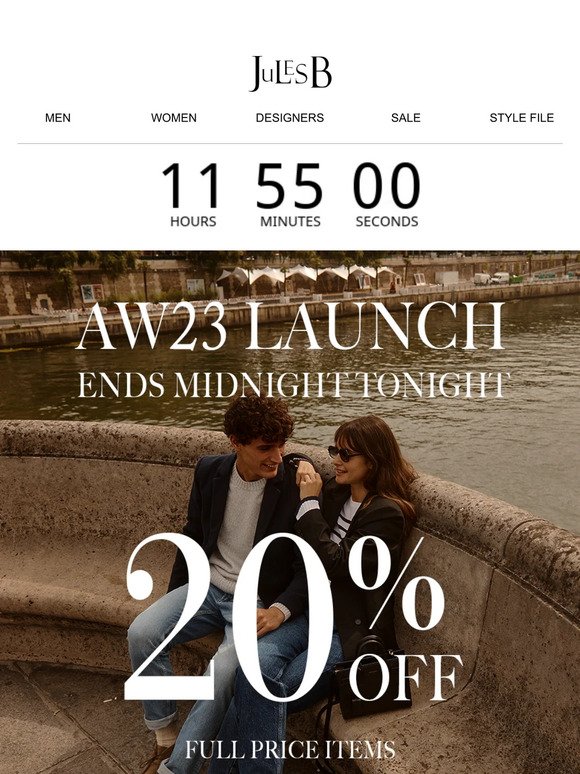 20% off AW23 ends midnight