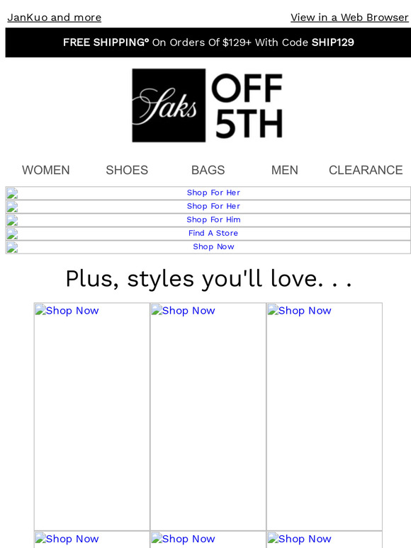 SAKS OFF 5TH SHOP WITH ME  SAKS OFF FIFTH AVENUE STORE WALKTHROUGH  #saksofffifthavenue #clearance 