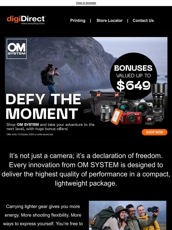 Defy the Moment with OM System. Up to $649 in Bonuses!