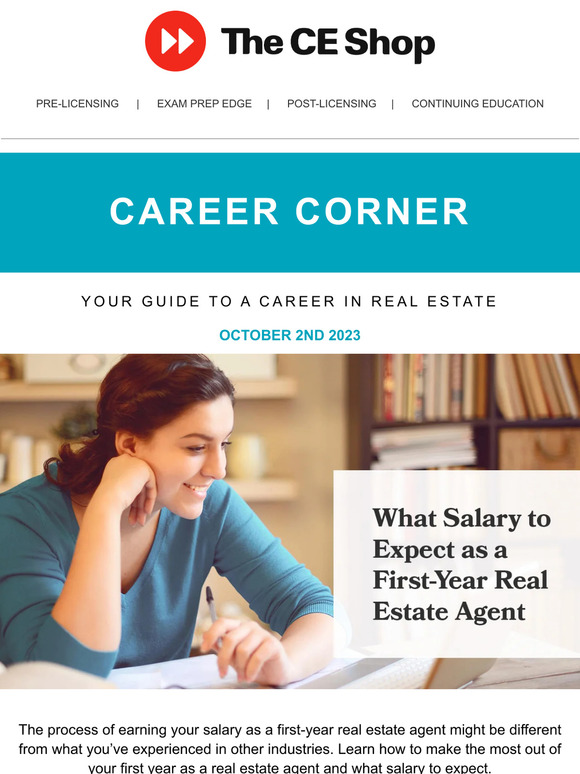 The CE Shop [Blog] What Salary to Expect as a FirstYear Real Estate