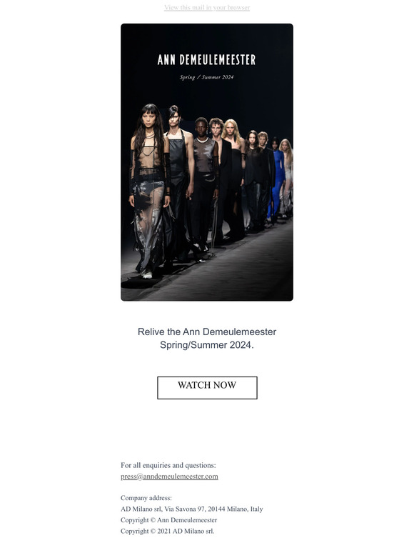 Ann Demeulemeester Spring/Summer 2024 Show