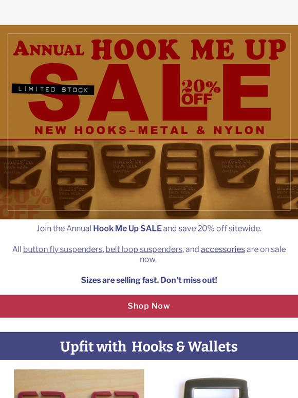 The Annual Hook Me Up SALE is Happening Now!