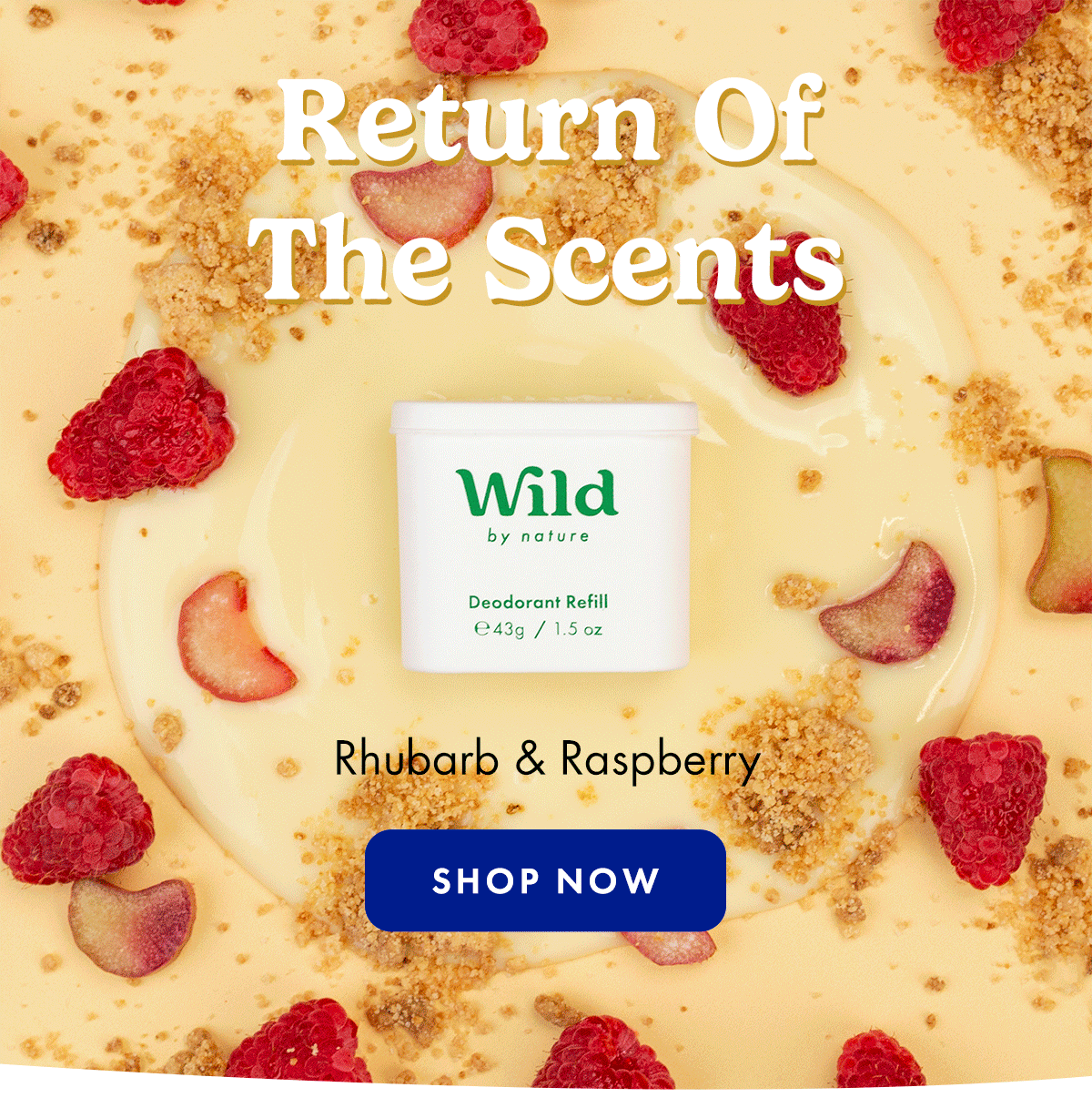 Wild Natural Deodorant Elderflower & Cucumber, Wild Strawberries