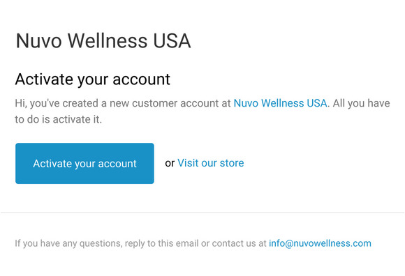 Customer account activation