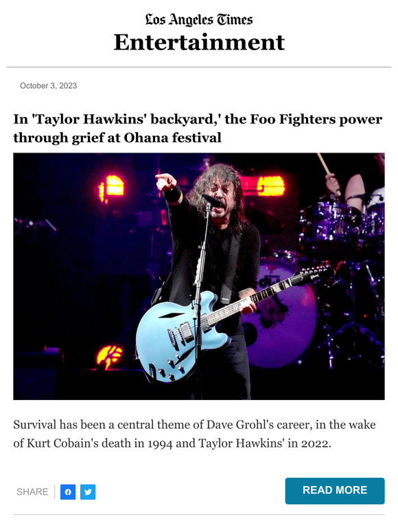 The Foo Fighters power through grief at Ohana festival