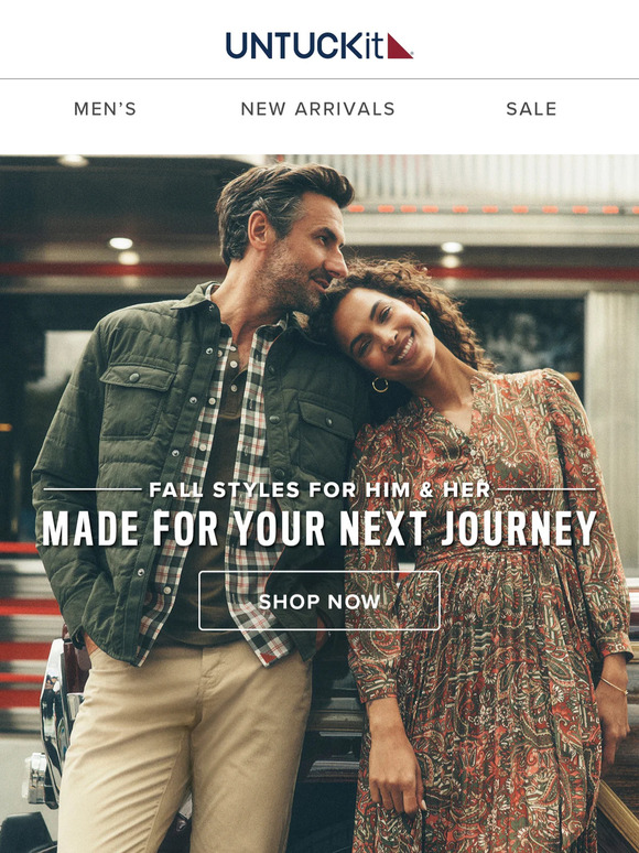 UNTUCKit From Our Catalog 📬 Fall Styles for Him & Her Milled