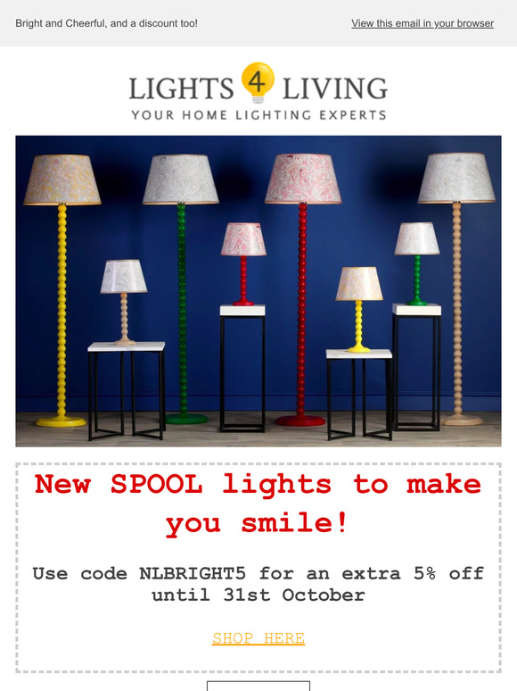 Lights 4 Living Lights to make you smile! Remember your 5 off Milled