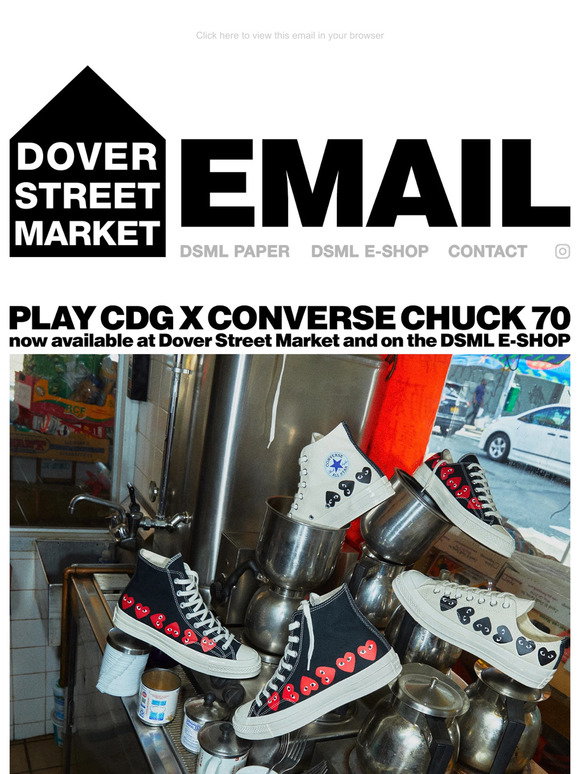 Dover Street Market: Play CDG x Converse Chuck 70 now available at Dover Street Market Los Angeles on the DSMNY E-SHOP | Milled