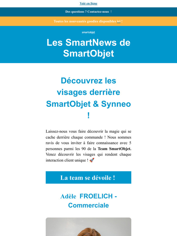 Découvrez notre équipe SmartObjet ! 🤩
