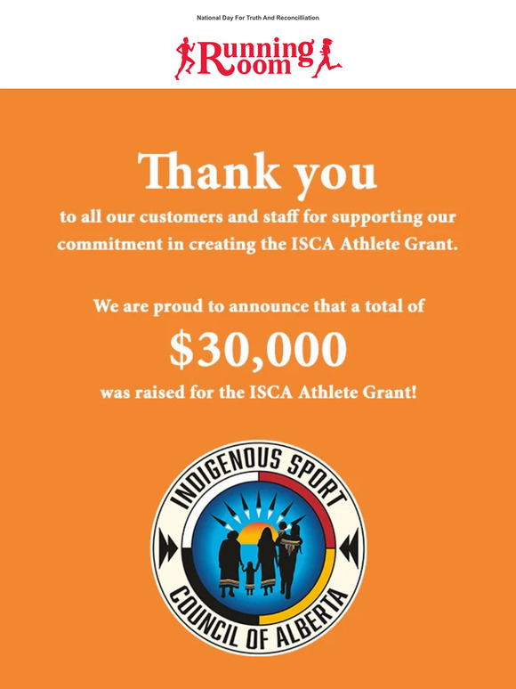 Running Room Canada Thank you for your support! Together we raised